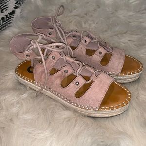 G by Guess Keeny Platform Gladiator Espadrille